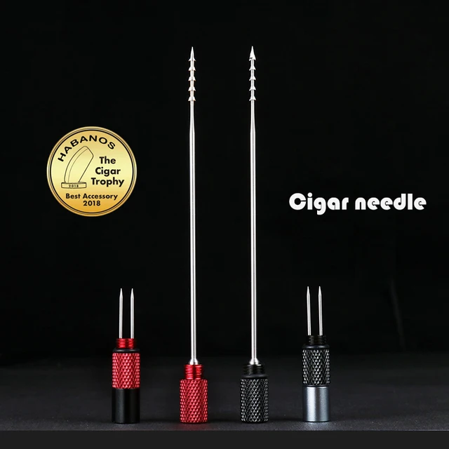 Cigar Draw Enhancer Tool Portable Dredge Drilled Stainless Steel Cuba Cigar Punch Cutter Sharp Cigar Needles Smoking Accessories - Image 4