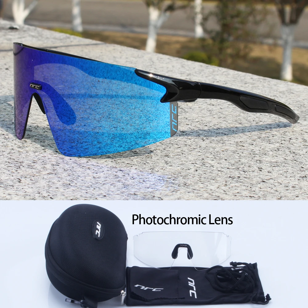 NRC サイクリングサングラス 3 レンズ UV400 TR90 スポーツ
