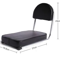 Deluxe PU Leather Child Bicycle Rear Seat Cushion - Comfortable and Soft Bike Accessory (Black)