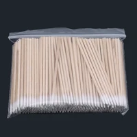 300/500pcs Wooden Tip Cotton Stick Long 7cm 300 Wooden Handle Tip Semi Permanent Embroidered Cotton Swabs 2