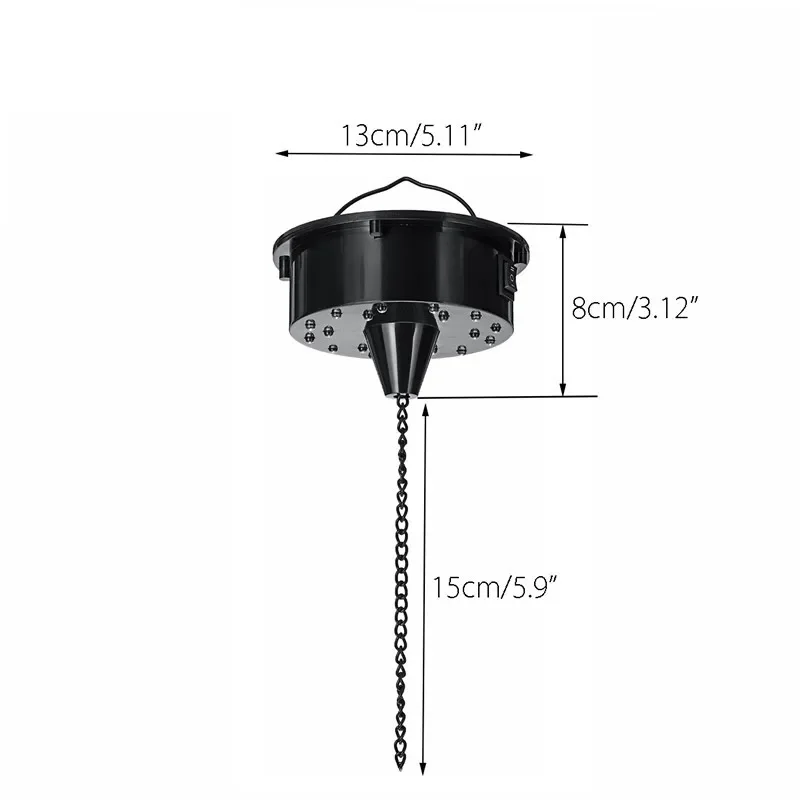 18 LED Lights Glass Rotating Mirror Disco Ball Motor Sound Control Reflection Ball Hanging Disco DJ Party Stage No ball