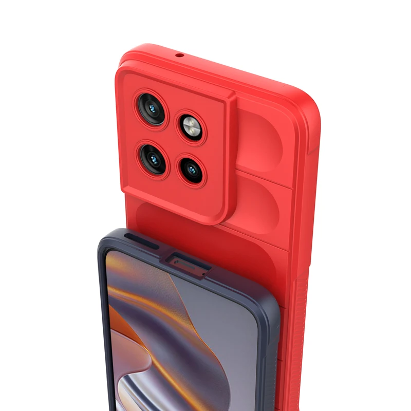Flannel Skin Feel Plaid Soft Silicone Liquid Back Cover Case