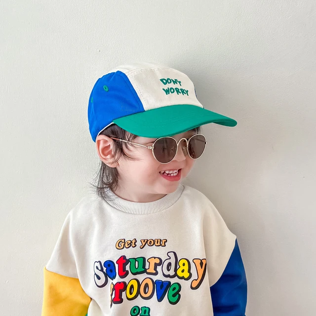 Matching Color 5 Panel Hat for Children Hip Hop Short Visor Fashion Snapback Sun Cap for Kid Golf Sports Trucker Baseball Cap 2