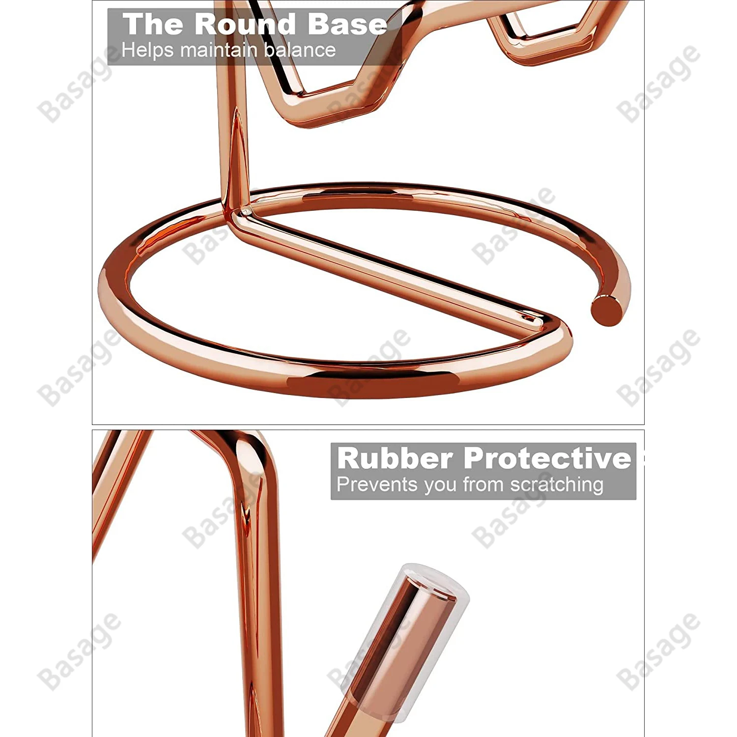 Sleek Metal Desktop Stand & Business Card Holder