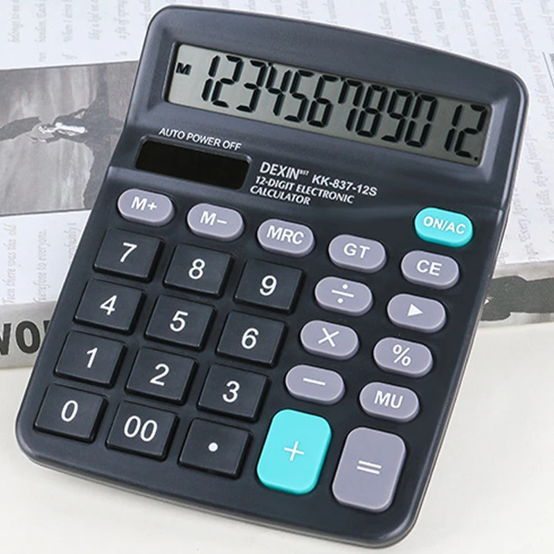 Multi-Function Handheld Scientific Calculator with 2-Line LCD Display for Finance, Office, and School Use