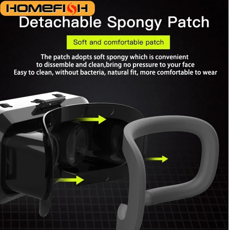 HOMEFISH VR Glasses 3D Headset Virtual Reality