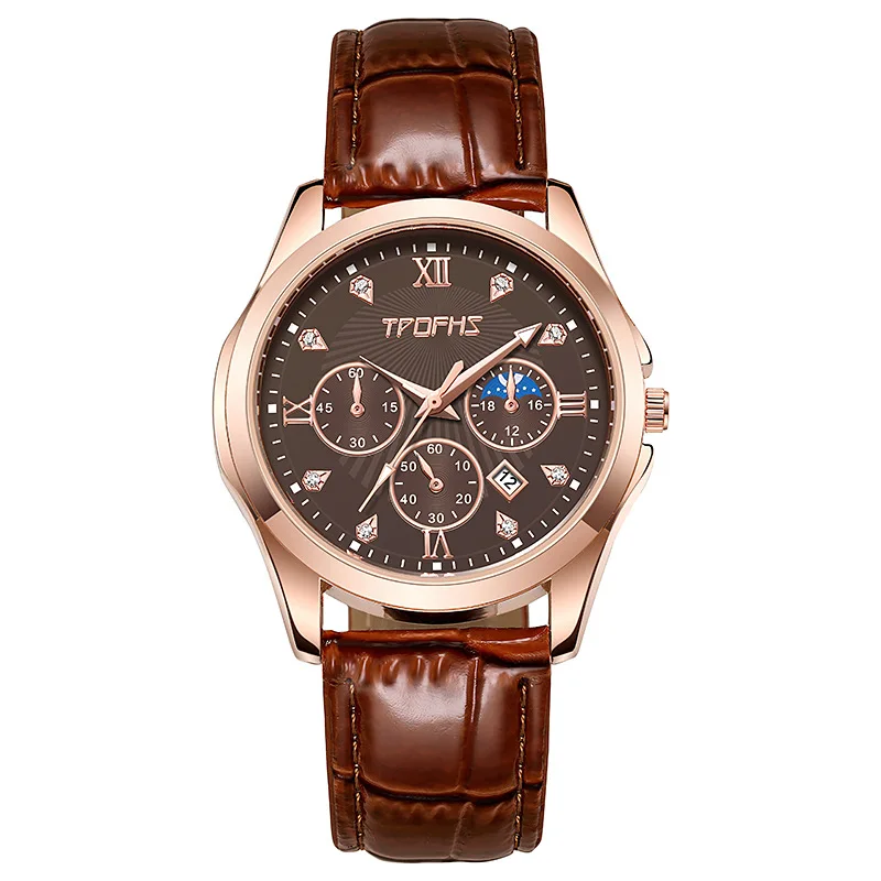 

Casual Men's Watches Business Calendar Quartz Wristwatches Leather Belt Watches Reloj Hombre Watch for Men Relogios Masculino