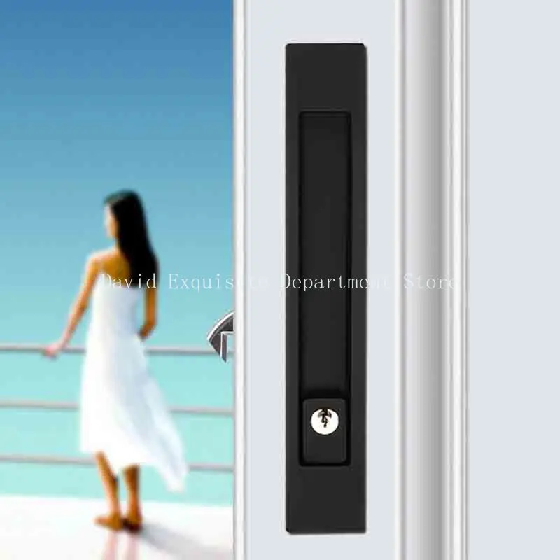 Wooden Door Hanging Wheel Sliding Door Lock Sliding Lock Interior Kitchen Hook Invisible