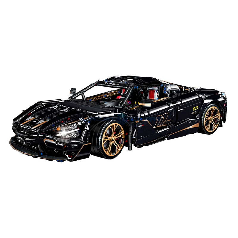 Черный MKLUM 720s модель строительных блоков MOC 10625 высокотехнологичный скоростной спортивный автомобиль кубики Коллекция игрушек набор подарок для детей мальчиков