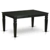 7 Piece Set Consist of a Rectangle Dining Room Table with Butterfly Leaf and 6 Black Color 3