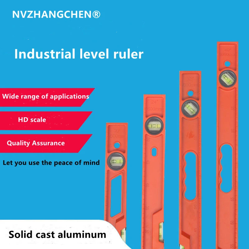 800mm Spirit Level Ruler High Precision Solid Cast Aluminum