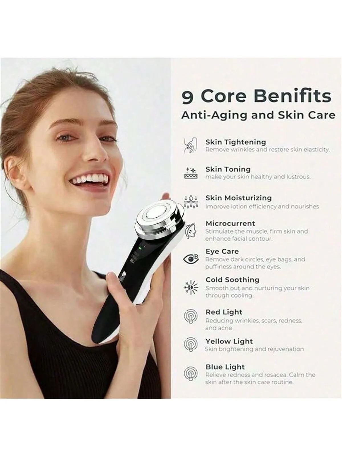 Facial Lifting Eye Massager Device for Skin Care
