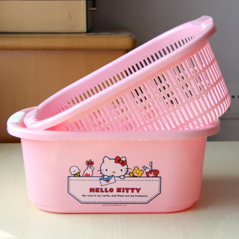 

Sanrio Double-Layer Vegetable Washing Basket Kuromi Cinnamoroll Hello Kitty My Melody Ruit Washing Basin Kitchen Sink Rice