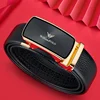 Paul King Men's Genuine Leather Belt Automatic Buckle Business Simple Alloy Waist Belt High-End Feelings Fashion Accessories