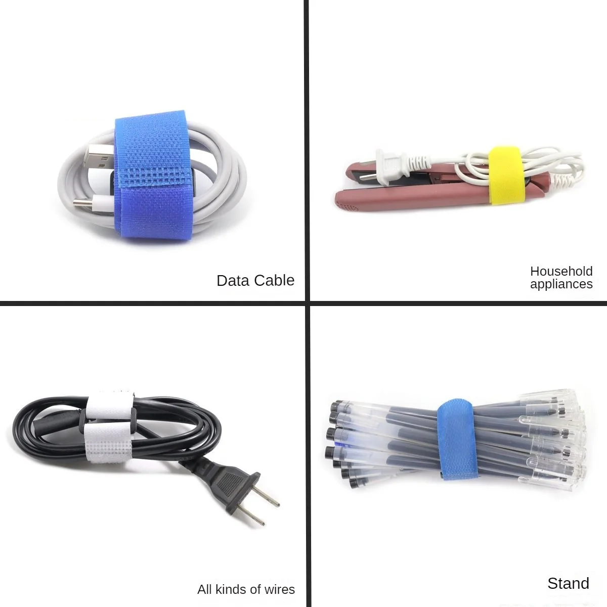 Reusable Fastening Bike Tie Nylon Hook & Loop 10PCS 2.5*30cm
