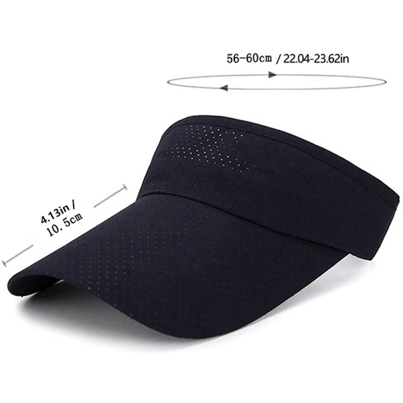 Summer Breathable Air Sun Hats Men Women Adjustable Visor UV Protection Top Empty Solid Sports Tennis Golf Running Sunscreen Cap_voghion.com