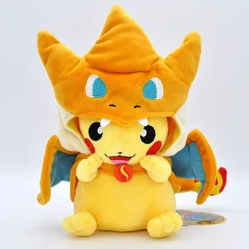Peluche Cosplay Eevee Pikachu, Giocattoli di Peluche Pikachu, Lucario, Pupazzo Imbottito, Regalo da Collezione, Bambola Cartoon