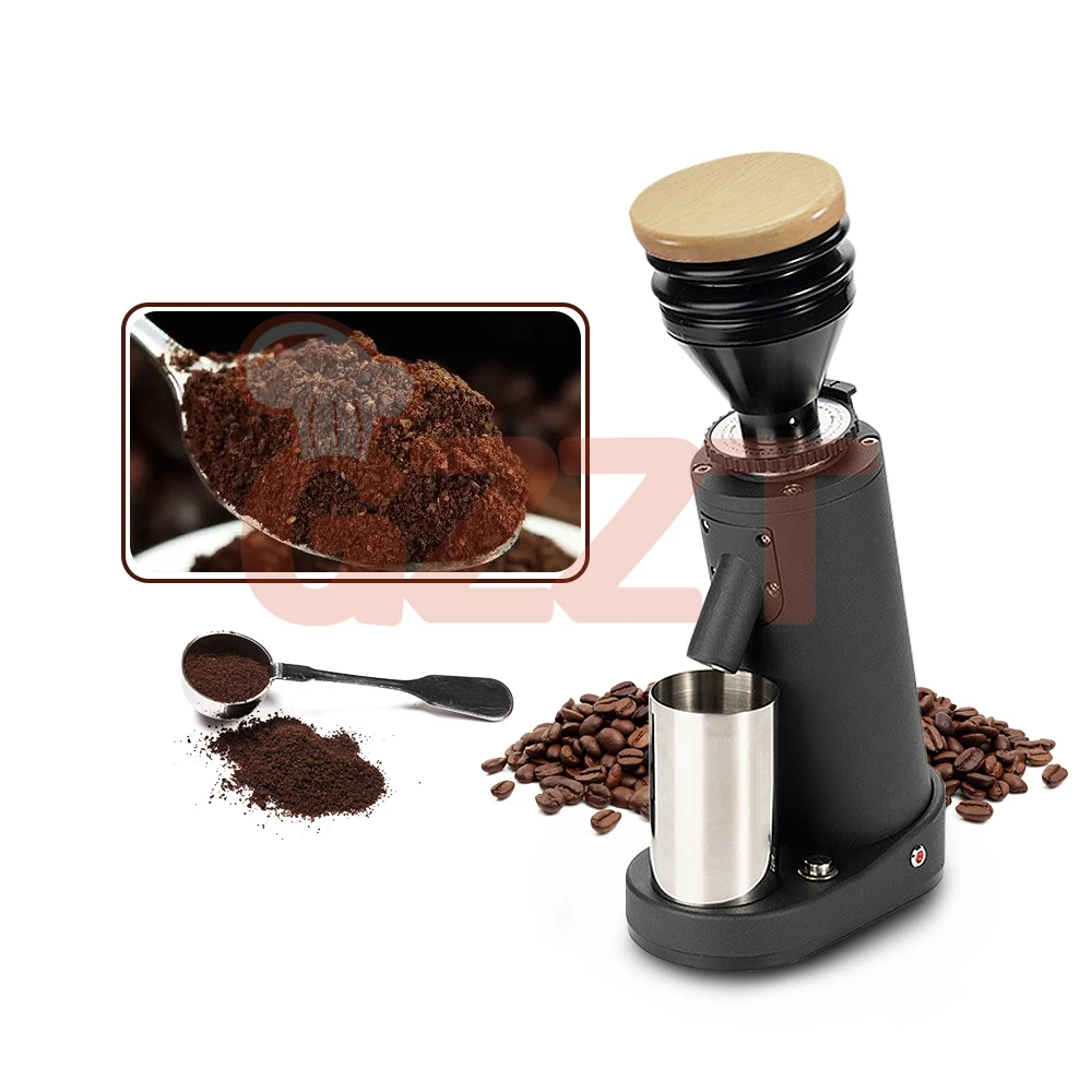 GZZT 40MM Titanium Burrs Coffee Miller Espresso Coffee Grinder Machine Metal Bean Hopper Electric Coffee Grinder 110V-220V miller et bertaux malagasy 100