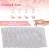 220pcs/Sheet Mix 3mm/4mm/5mm/6mm Hair Pearls Stick On Self Adhesive Pearls Stickers Face Pearls Stickers for Hair Face Makeup 2