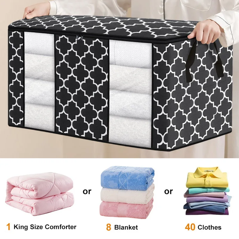 FoldableQuiltStorageBagsLargeCapacityClothesBlanketSorting