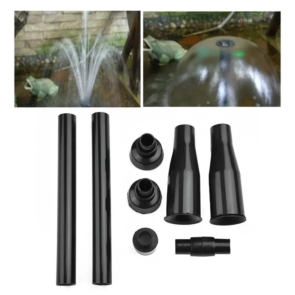 Water Fountain Fountain Nozzles Tubes Nozzle Head Multifunctional Plastic Pool Set Sprinklers Tip Watering 8pcs Black Fountain Durable Practical