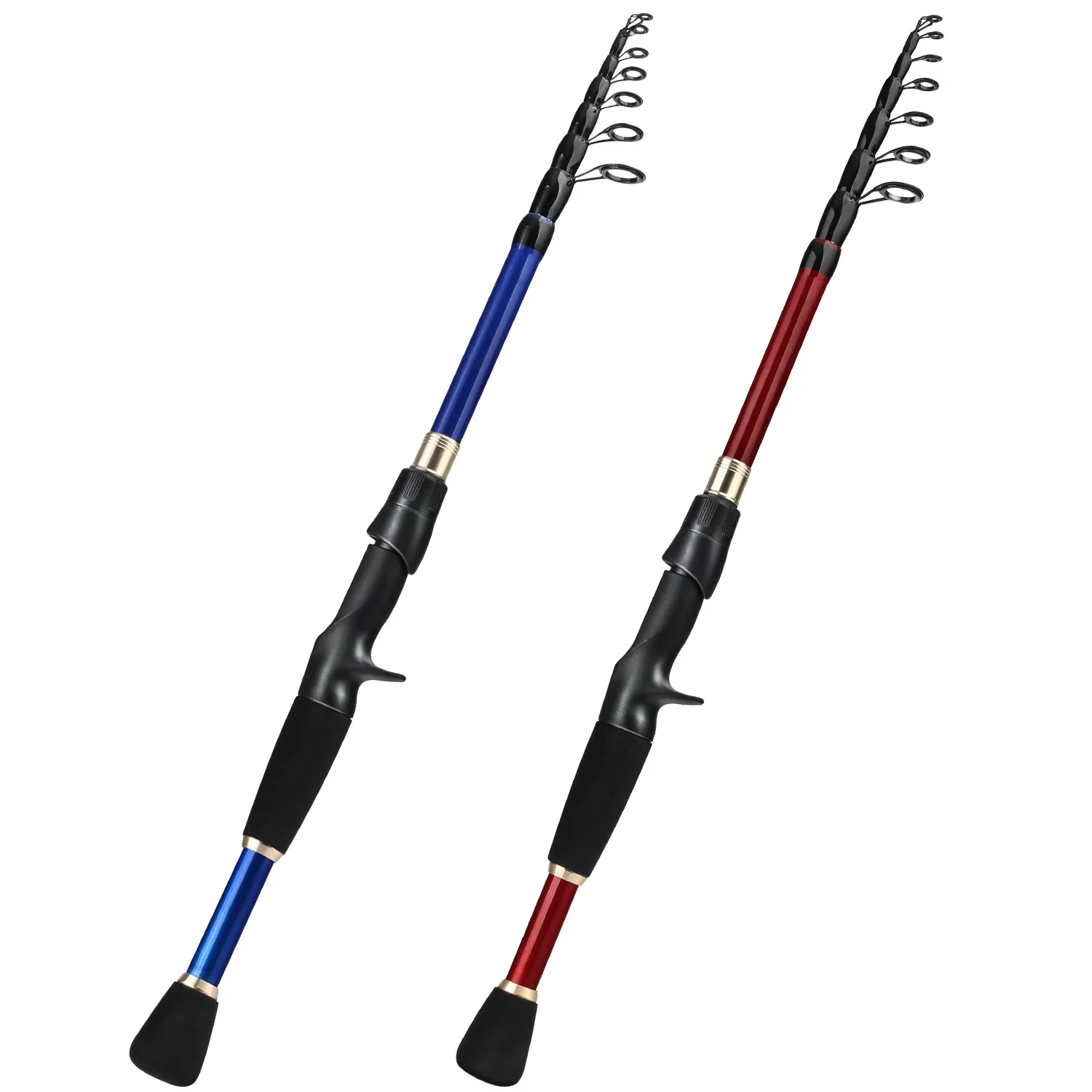 Sougayilang 1,8-2,4 m Teleskop-Angelruten, ultraleicht, Spinning Casting Carbon Pole Angelzubehör, Ködergewicht 10–30 g – Detail 10
