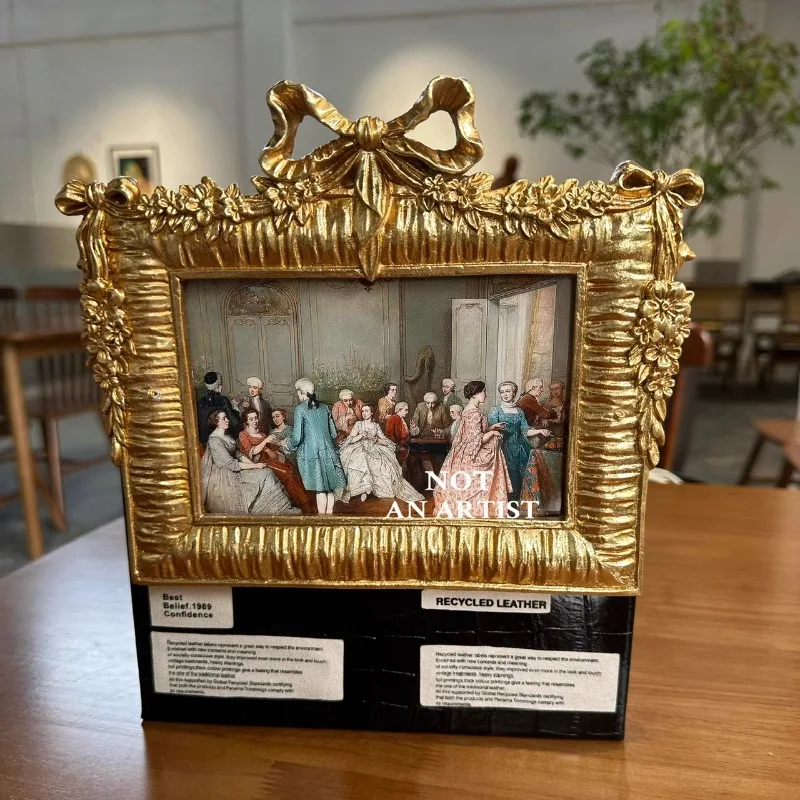 

Artist parody world famous painting baroque rococo style retro versatile vintage clutch box bag