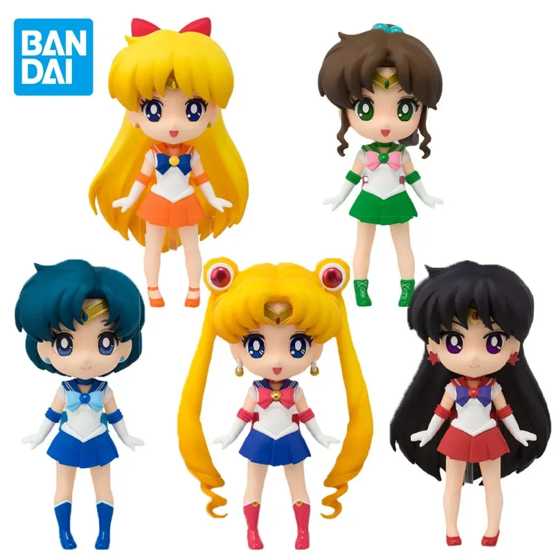 

Оригинальные фигурки Bandai Mini Сейлор Мун Tsukino Usag Aino Minako Kawaii Аниме Фигурки игрушки для мальчиков и девочек детские подарки
