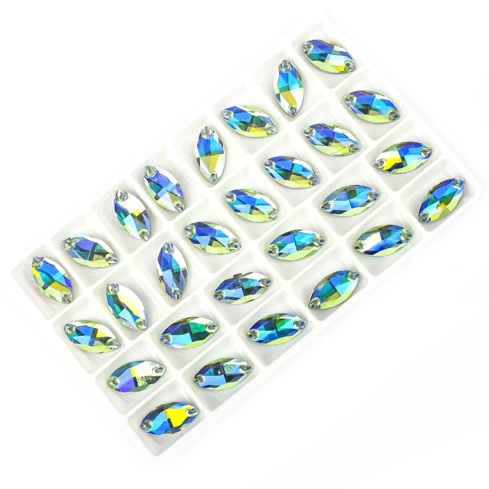 Strass für Kleidung nähen alle Größe Blattform Flatback Kristall Strass Hochzeits kleid Schuh tasche alle verwendet Dekoration DIY – Detail 4