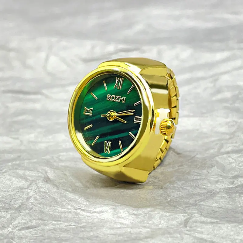 Kiss Jewelry Digital Quartz Finger Watch Rings for Women Men Couple Punk Elastic Band Mini Watch Ring Teens Clock anillos