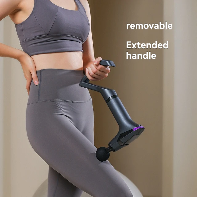 New fascia gun with extended handle, fascia gun with multi frequency conversion, muscle relaxation, massage and vibration gun 1