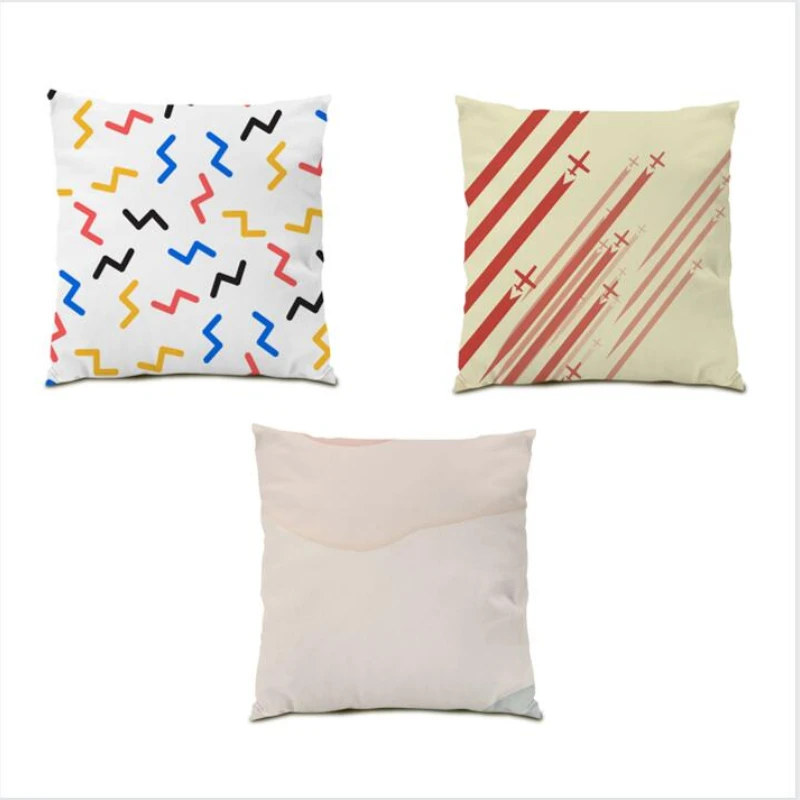 

Simple Cushion Cover 18x18 Inches Velvet Decoration Home Geometric Throw Pillowcase Polyester Linen Living Room Decoration E0128