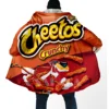 Funny Food Snack Cheetos All Over 3D Printed Thick Warm Overcoat Coat Hooded Cloak for Men Windproof Fleece Unisex Casual-3 5