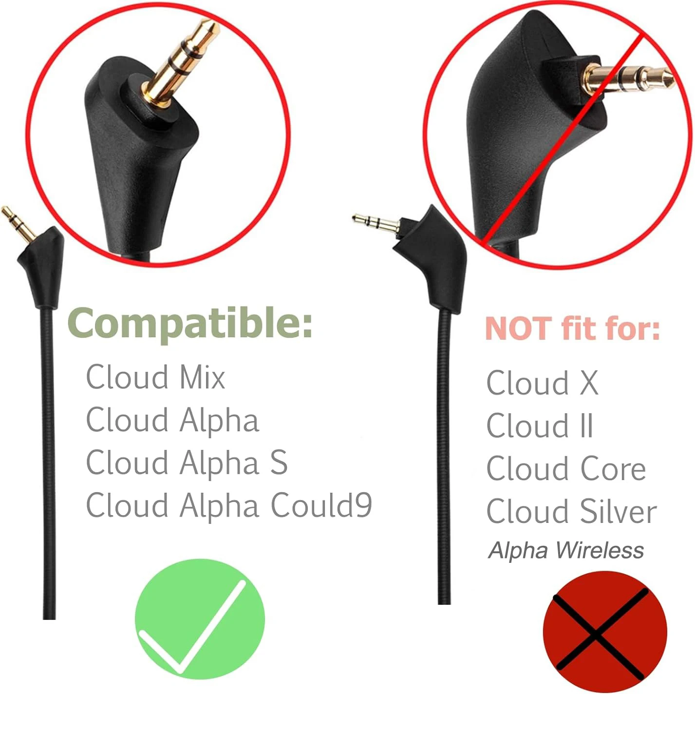 Blue IcePoP Mic Boom For Kingston HyperX Cloud Alpha, Alpha S, Cloud Mix Gaming Headsets 3.5mm Detachable Noise Cancelling Mic