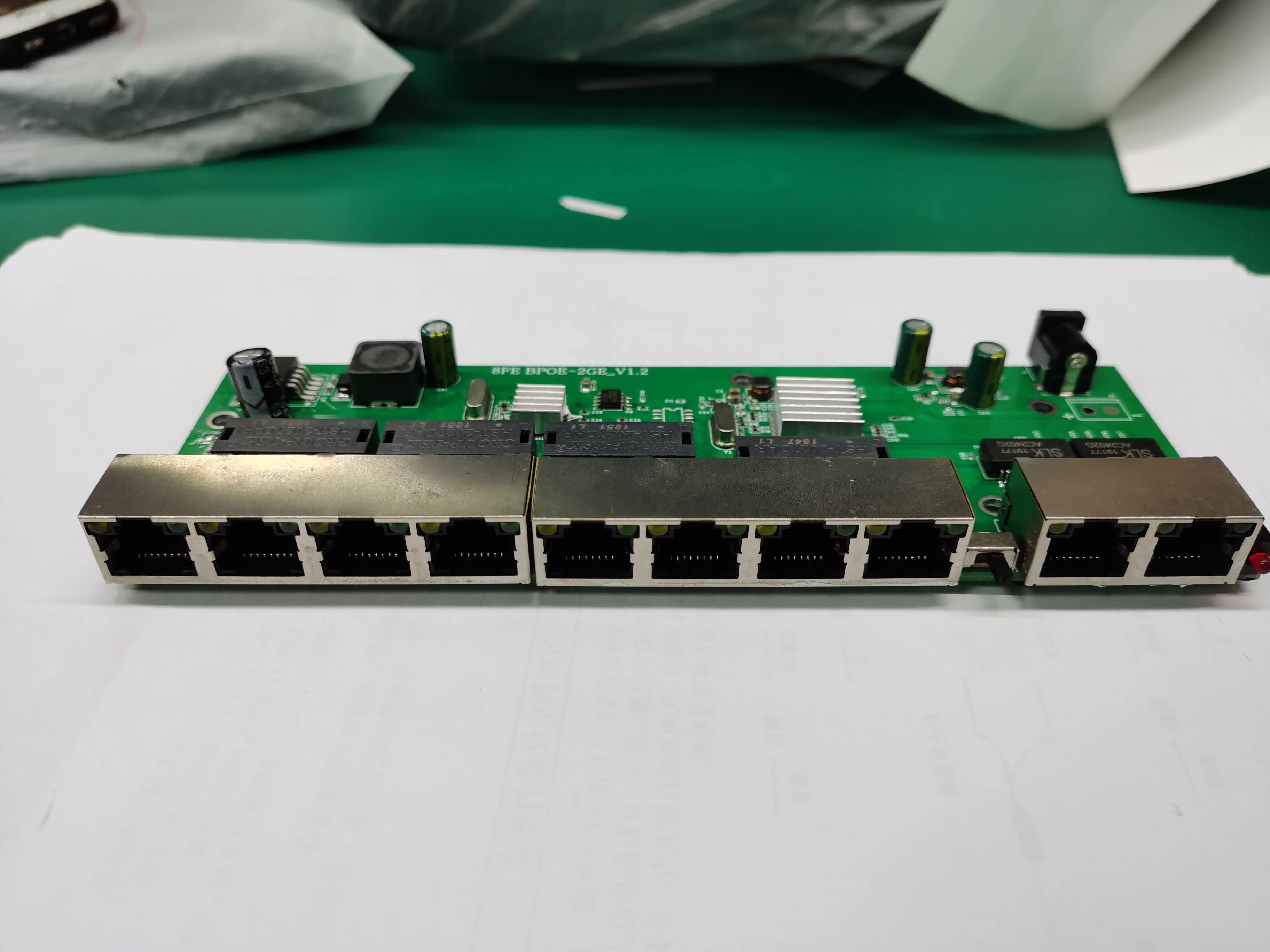 Wanglink High Quality 10/100Mbps 8 port with 2GE Uplink VLAN Control Network RPOE PCB