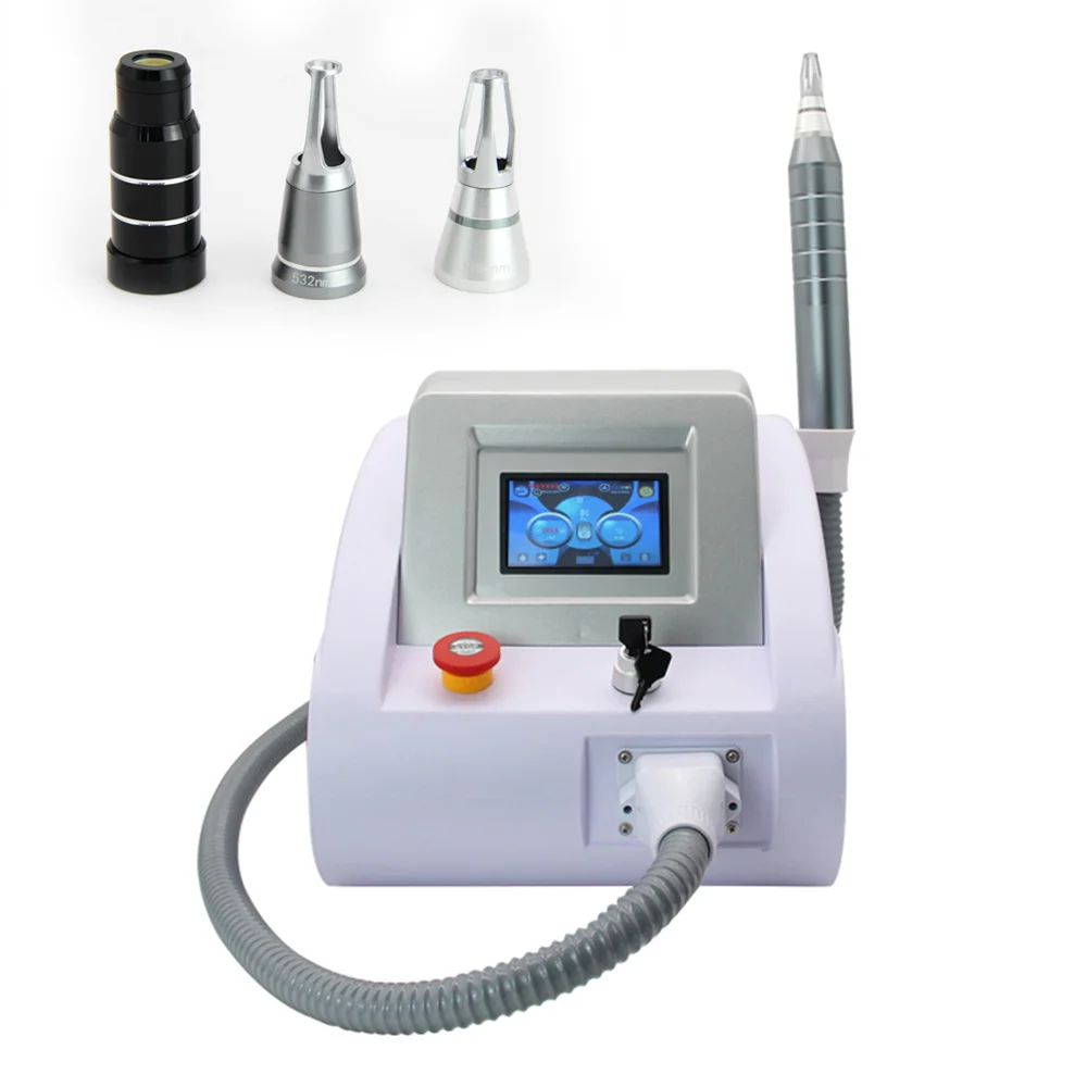 Picosecond Laser Wash Tattoo Machine Skin Whitening Remove Birthmark Freckles Q Switched Nd Yag Laser 1064nm 532nm 755nm Salon