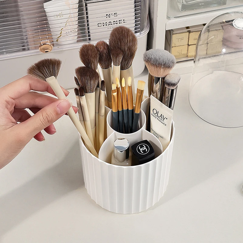 Transparent Makeup Brush Holder With Li Makeup Organizer Cosmetic Holder Pencil Lipstick Desk Container Table Makeup Storage Box 5