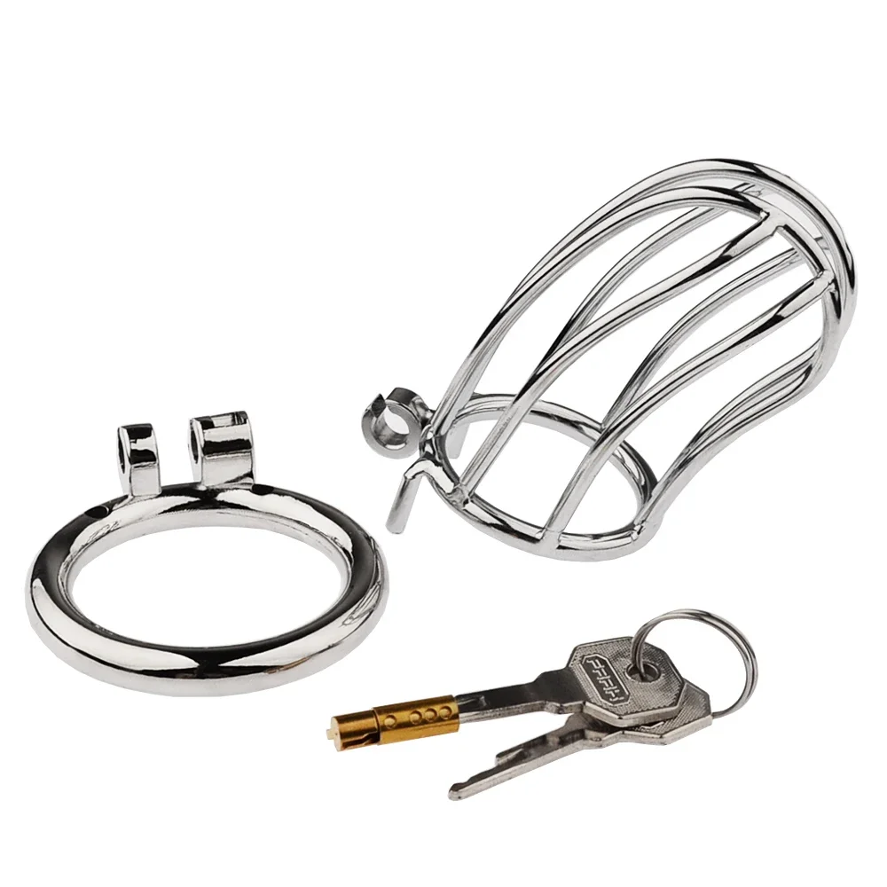 1 Pc Stainless Steel Chastity Cock Cage Sex Toys For Men Chastity Device Penis Ring Sleeve Male Anti-cheat Erotic Urethral Lock