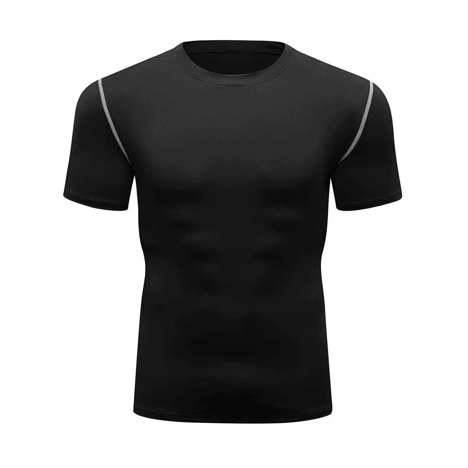 

Men's Compression Shirts Short Sleeve Printing Dry Fit T Shirt Fitness Running Athletic Workout Sports Baselayer Tee (211465)