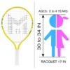 Kids Tennis Racket,17" Aluminum Tennis Racket with 3 Tennis Balls,2 Carry Bag for Kid,Toddler Outdoor/Indoor Sport Play Rackets 4