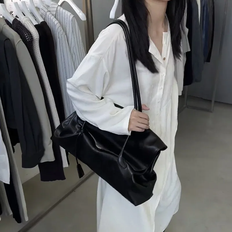 Large Capacity Commuting Tote Bag High-quality Soft Leather Handbag, Fashion Travel Crossbody Bag For Women Business Briefcase