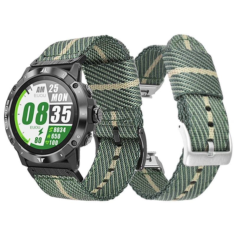 

Quick release Woven nylon watch band For COROS VERTIX 2 VERTIX2 Replacement Strap Nato Nylon Bracelet Watchband Accessories