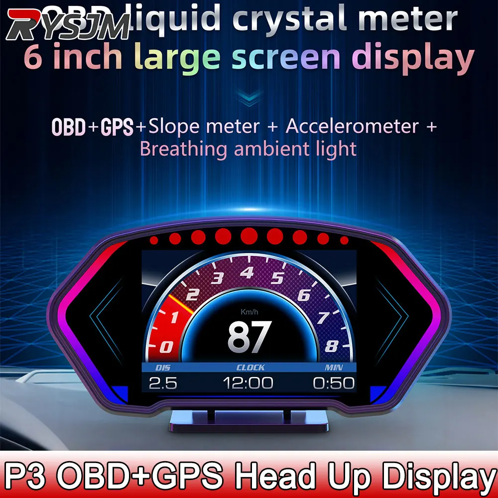 P3 OBD2 GPS-совместимый Проекционный Дисплей С Интеллектуальным Бортовым
