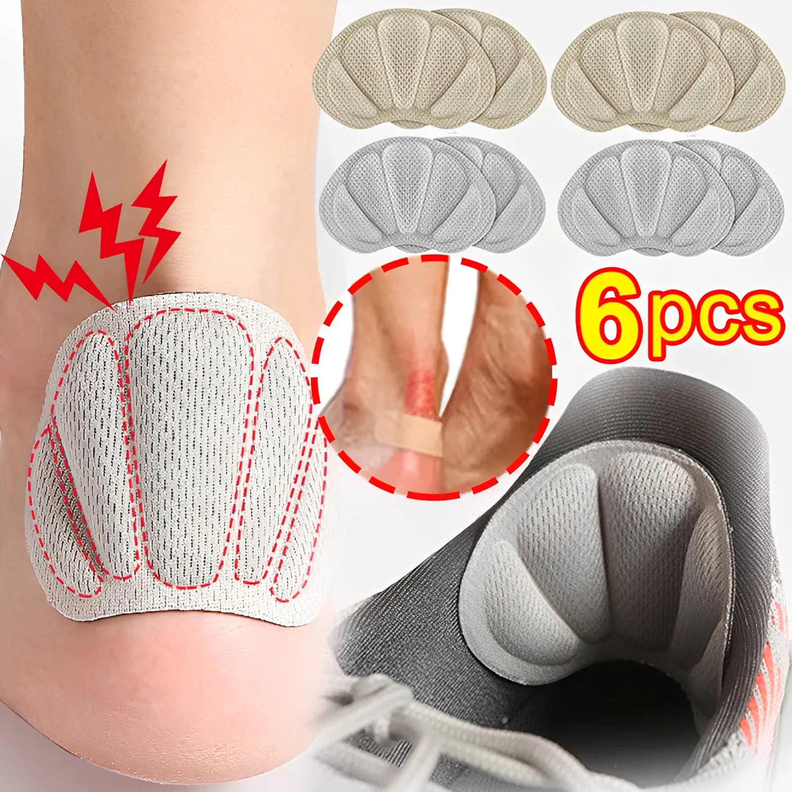 Heel Insoles Patch Pain Relief Anti-wear Cushion Pads Feet Care Heel Protector Adhesive Back Sticker Shoes Insert Insole