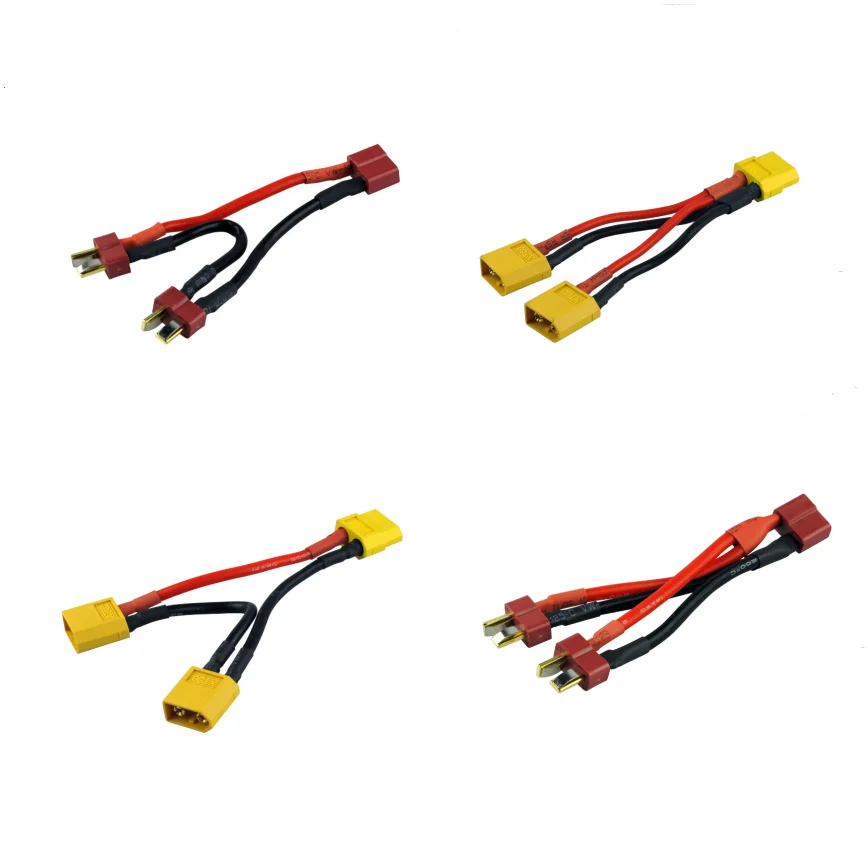 Deans EC3 EC5 JST XT60 TRX XT90S MPX Tamiya Serieller Parallelbatterie-Adapter-Anschluss mit 20/12/10awg-Drahtkabel für RC-Hobby – Detail 2