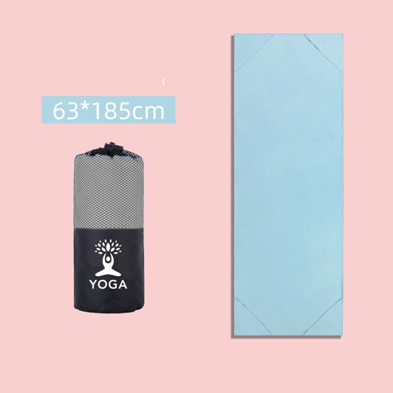 Anti-slip Yoga Mat Blankets 63*185cm Towel Gym Fitness Pilates Workout Sport Travel Solid Color Home Yoga Mat Cover Quick-drying 4