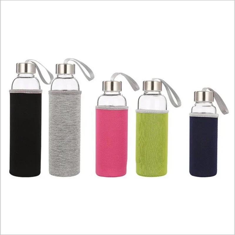 280ml-550ml Outdoor Water Bottle Sports Bottles Eco-friendly with Set Hiking Camping Glass Water Bottles Gourde