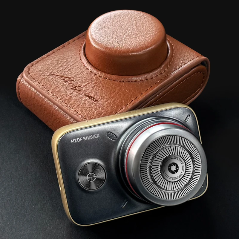 가죽 케이스 카메라 디자인과 남성 면도기에 대한 원래 전기 면도기 미니 휴대용 USB 전기 면도기 기계