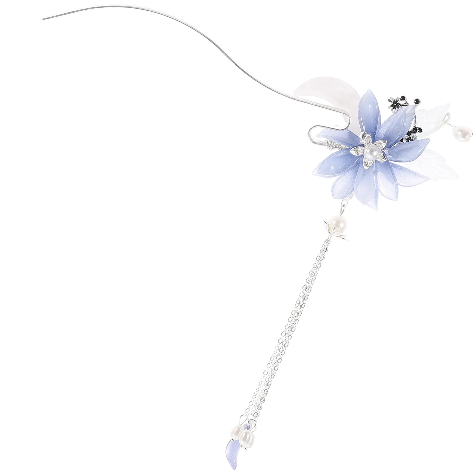 

Flower Hair Pin Decorative Stick Women Chinese Tassel Chopstick Cute Pin