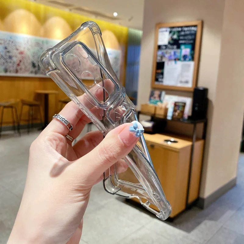 Transparent Shockproof Soft Cover with Clear Card Slot Holder